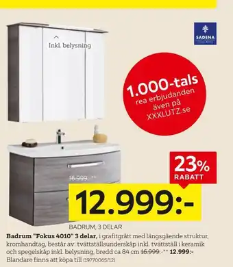XXXLutz Badrum fokus 4010 3 delar erbjuda