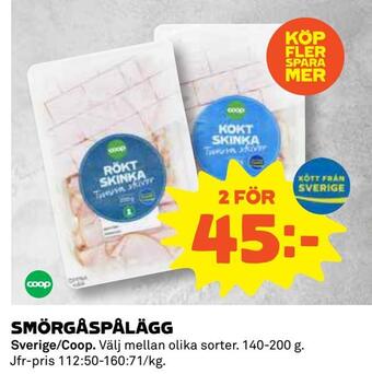 Coop Smörgåspålägg erbjuda