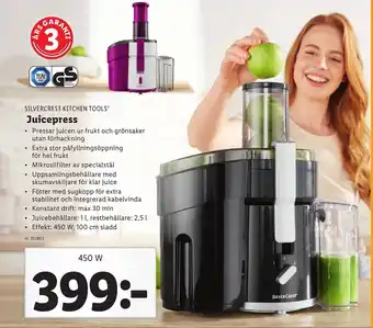 Lidl Silvercrest Kitchen Tools Juicepress erbjuda