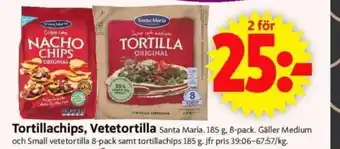 ICA Supermarket Tortilla Chips, Vetetortilla erbjuda