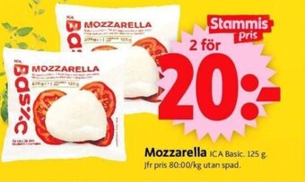 ICA Supermarket Mozzarella erbjuda