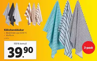 Lidl Kökshanddukar 50x70cm erbjuda