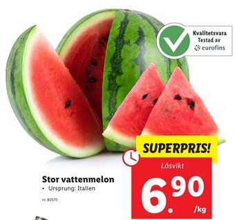 Lidl Stor Vattenmelon erbjuda