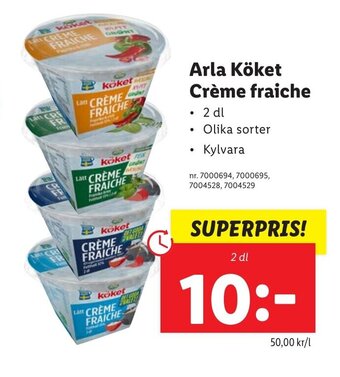 Lidl Arla Köket Crème fraiche 2dl erbjuda