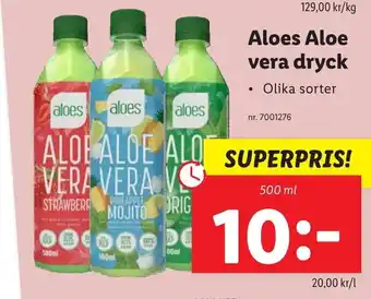 Aloes Aloe vera dryck 500ml