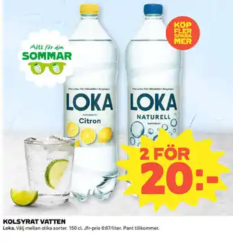 Coop Loka Kolsyrat Vatten 150cl erbjuda