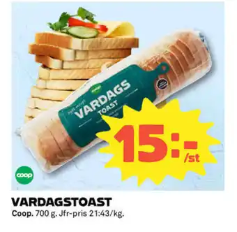 Coop Coop Vardagstoast 700g erbjuda