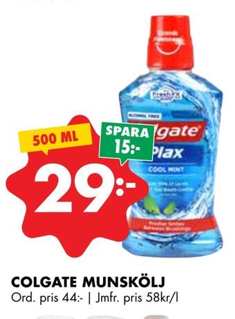 ÖoB Colgate munskölj erbjuda