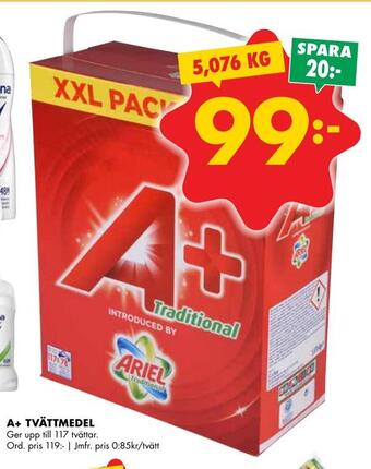 ÖoB A+ tvättmedel erbjuda