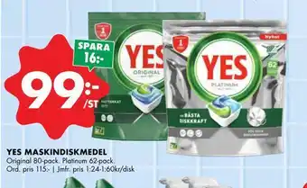 ÖoB Yes maskindiskmedel erbjuda