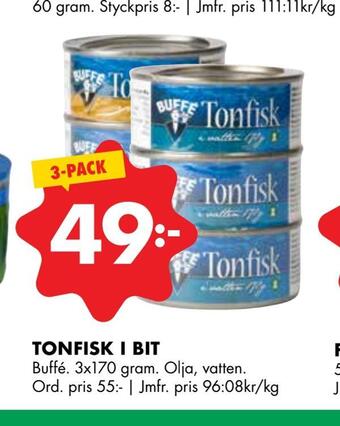 ÖoB Tonfisk i bit erbjuda