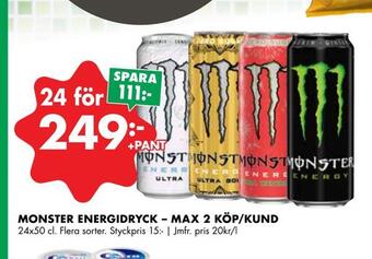 ÖoB Monster energidryck erbjuda
