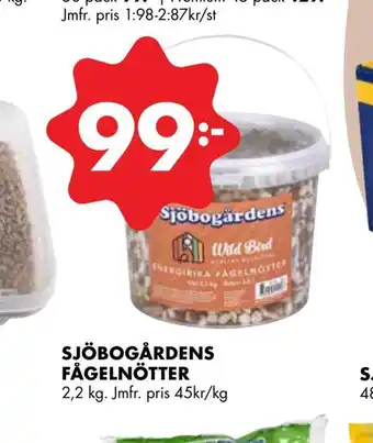 ÖoB Sjöbogårdens fågelnötter erbjuda