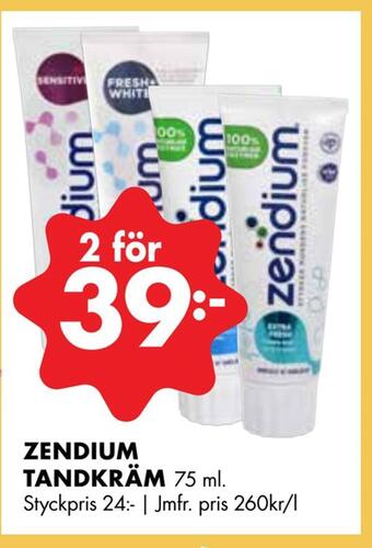 ÖoB Zendium tandkräm erbjuda