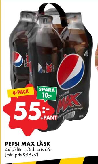 ÖoB Pepsi max läsk erbjuda