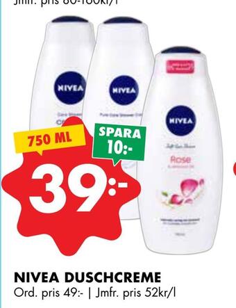 ÖoB Nivea duschcreme erbjuda