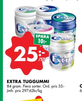 ÖoB Extra tuggummi erbjuda