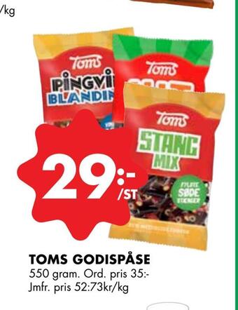 ÖoB Toms godispåse erbjuda