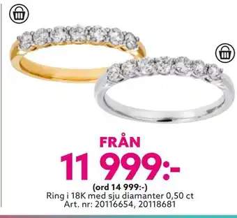 Albrekts Guld Ring i 18k med sju diamanter erbjuda