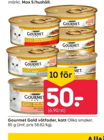 Rusta Gourmet gold kattmat erbjuda
