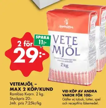 ÖoB Manitoba cream vetemjöl erbjuda