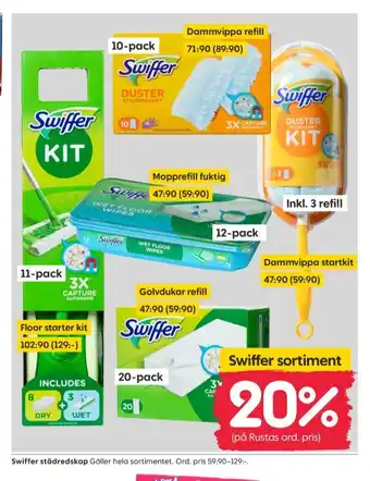 Rusta Swiffer dammvippa erbjuda