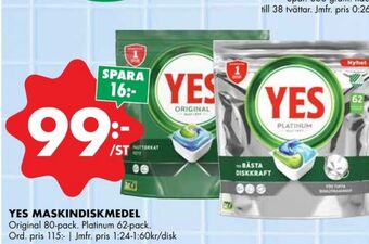 ÖoB Yes diskmaskintabs erbjuda