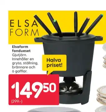 Rusta Elsa form fondue set erbjuda