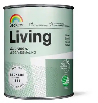 K-rauta Väggfärg beckers living matt vit 1l erbjuda