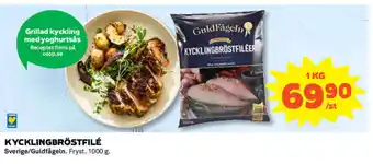 Sverige /Guldfågeln Kycklingbröstfilé 1kg