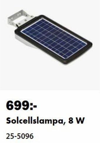Solcellslampa, 8 W