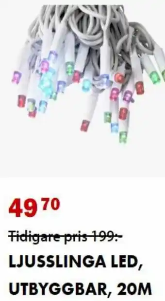 Biltema Ljusslinga LED, Utbyggbar, 20M erbjuda