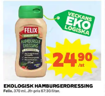 Coop Daglivs Felix Ekologisk Hamburgerdressing 370ml erbjuda