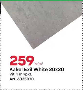 Byggmax Kakel exil white 20x20 erbjuda