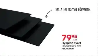 Hyllplan svart