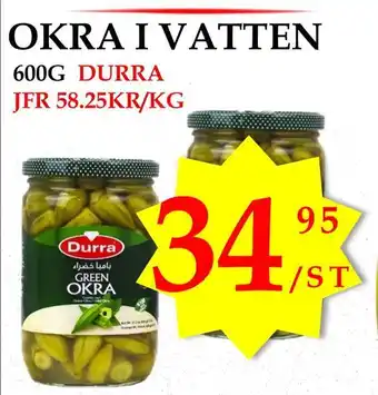 Matmixen Okra i vatten erbjuda