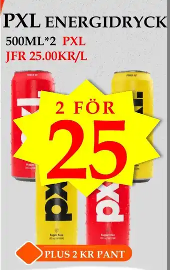 Matmixen Pxl energidryck erbjuda