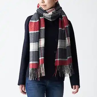 Wool woven large stole