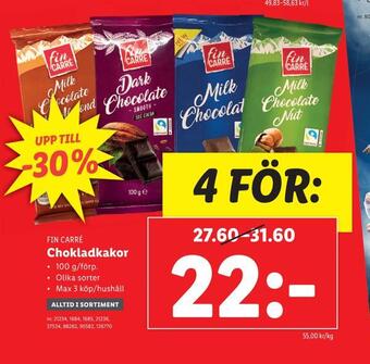 Lidl Chokladkakor erbjuda