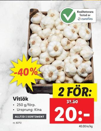Lidl Vitlök erbjuda