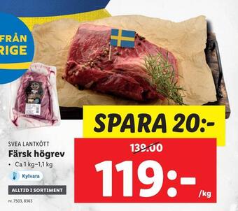 Lidl Färsk högrev erbjuda