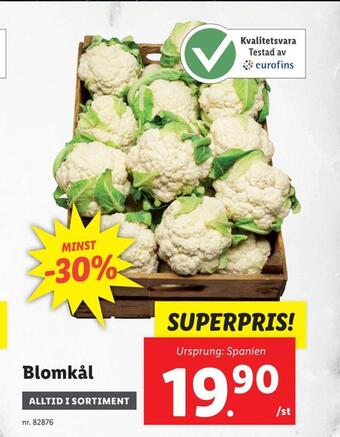 Lidl Blomkål erbjuda