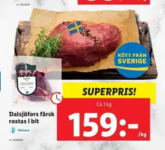 Lidl Dalsjöfors färsk rostas i bit erbjuda