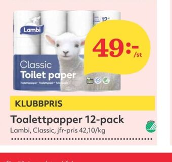 Hemköp Classic toalettpapper erbjuda