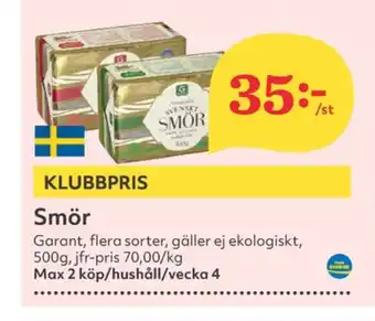 Hemköp Garant smör erbjuda