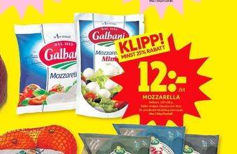 ICA Kvantum Galbani mozzarella erbjuda
