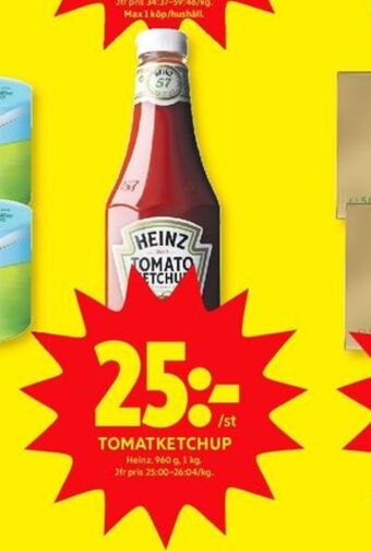 ICA Kvantum Heinz ketchup erbjuda