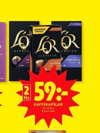 ICA Kvantum L or kaffekapslar erbjuda