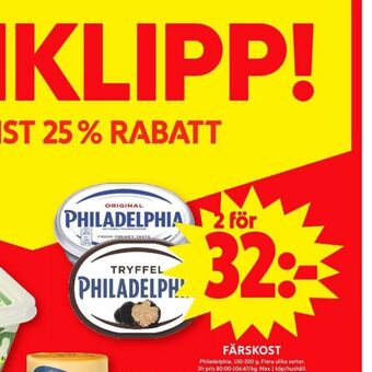 ICA Maxi Philadelphia färskost erbjuda