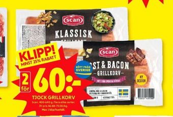 ICA Kvantum Scan grillkorv erbjuda